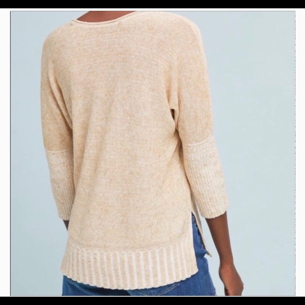 Anthropologie Moth Catamaran Sweater Cotton Linen_3